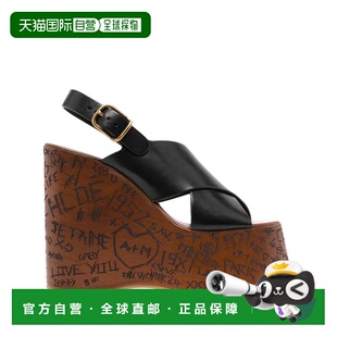 SS2025 CHC24A02YLU001 黑色 MAXIME SAN CHLOÉ WEDGE 女士高跟鞋