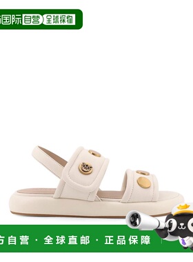 PINKO 女士凉鞋 SD0521P003Z12 SS2026 白色 Fiona Leather Flat