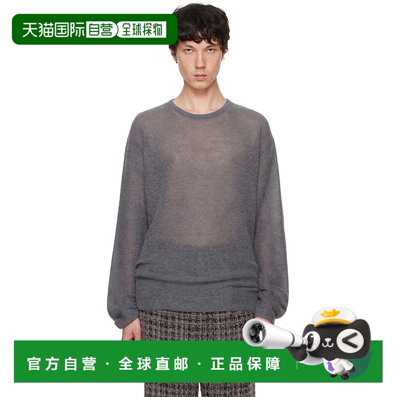 1h可退 潮奢 ATON 男士 灰色毛衣 KRAGCW0717 blue蓝色 舒适时尚