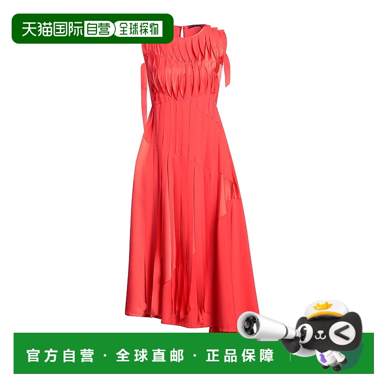 1h可退 潮奢 High 女士 中长连衣裙 red红色 舒适时尚