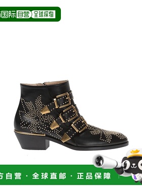 CHLOÉ 女士高跟鞋 CH24134E75IAV66 CO 黑色 'Susanna' studded h