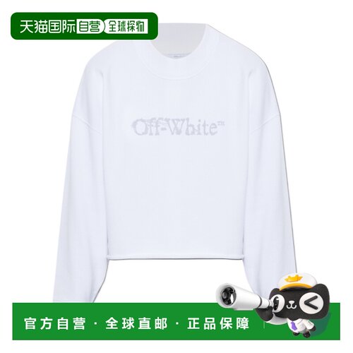 OFF-WHITE 女士针织衫 2FE00514TW222 AW2026 白色短款卫衣 长袖