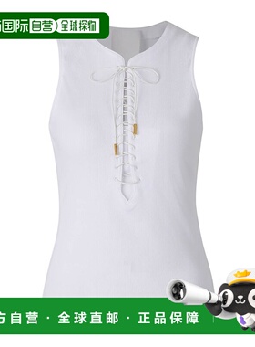 GIVENCHY 女士背心吊带 BW70F2317P100 SS2025 白色 系带背心性感