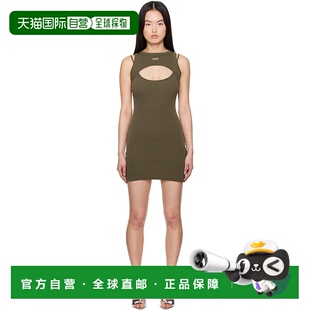 Stamp 连衣裙 off Out Cut Ribbed 绿色 女士 white 潮奢 1h可退