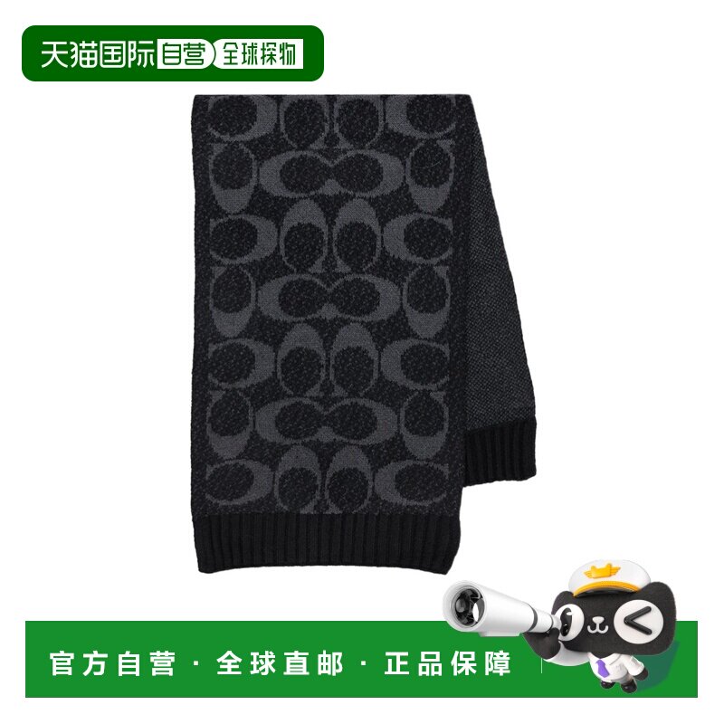 COACH 男士休闲裤 COWC540471001 AW2025 黑色 罗纹围巾