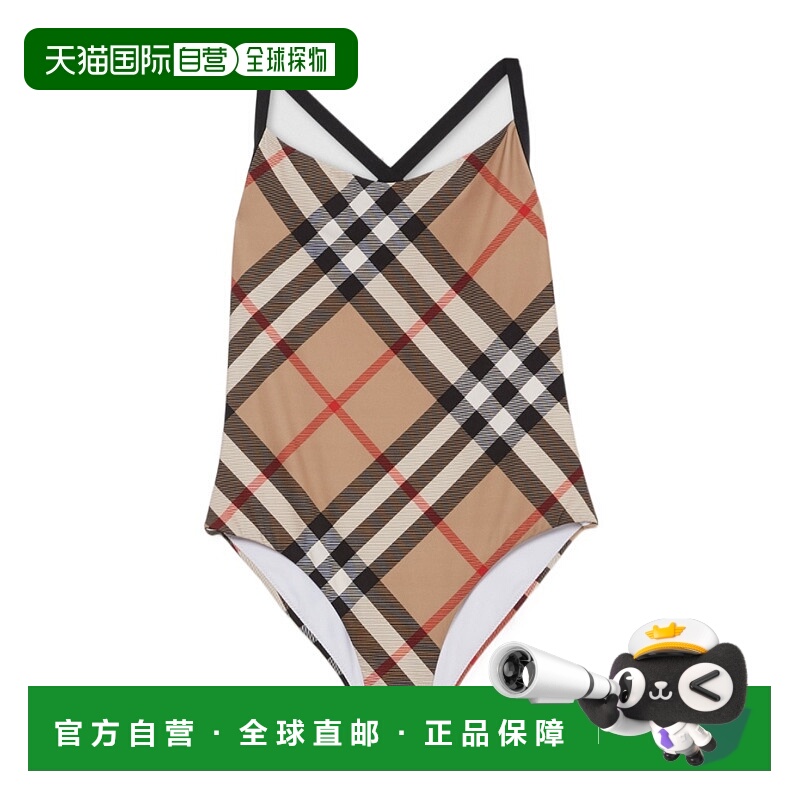 BURBERRY 女士泳装 80391751 SS2023 花色 夸张格纹泳衣