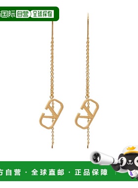 VALENTINO 女士耳饰 SW0J0D05METCS4 CO 黄色配饰V标志 吊式耳饰