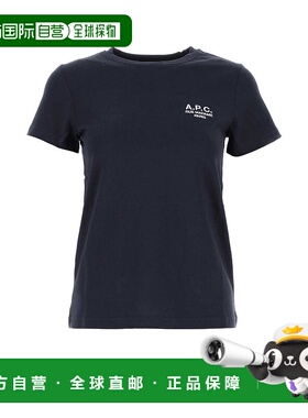 A.P.C. 女士T恤 COEZCF26842IAK SS2024 蓝色 Basic T-shirt