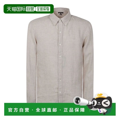 1h可退 MICHAEL KORS 男士衬衫 CS4400H4YT230 SS2025 灰色长袖