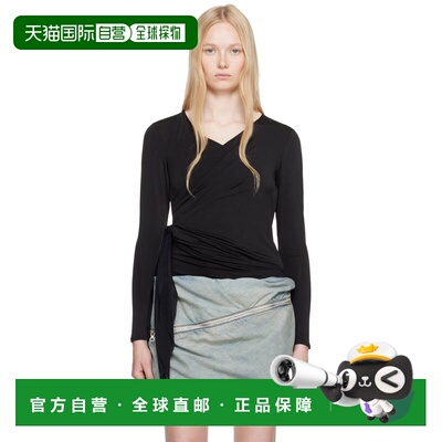 1h可退 潮奢 Diesel 迪赛 女士 黑色 T-Crissy-Plain T恤 A189200