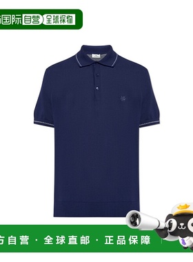 1h可退 ETRO 男士T恤 MRKF0004AQ198B0310 AW2025 蓝色 短袖Polo