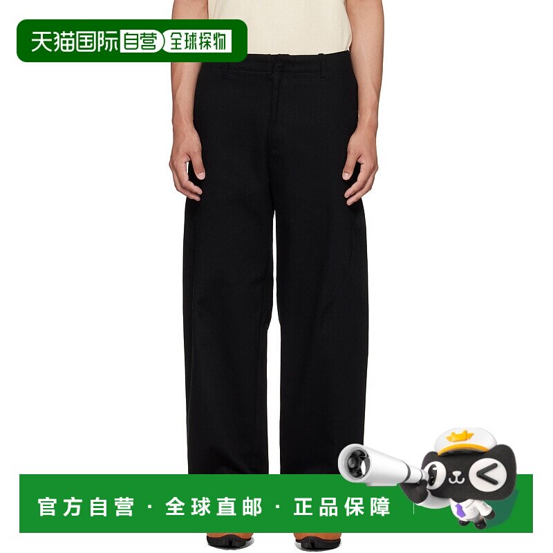 1h可退 潮奢 J EONGL I 男士 黑色 Heavy Cotton Cicada 长裤 CIC