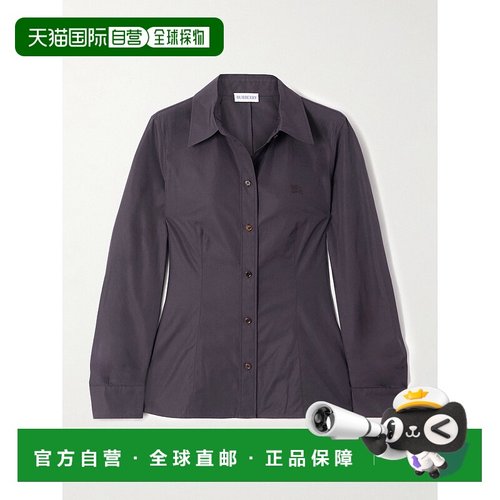 1h可退 潮奢 Burberry 巴宝莉 女士 EKD 刺繡修身襯衫 8113598
