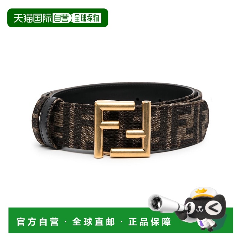 1h可退 FENDI 女士腰带 8C0686ANH7F1L2J AW2025 黑色 Cintura FF
