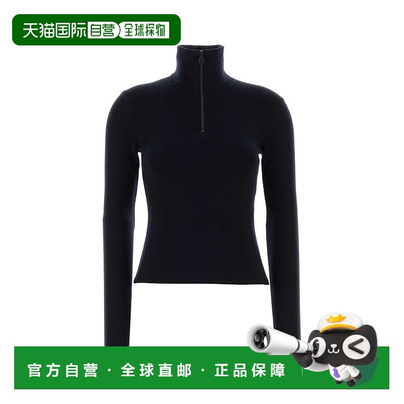 1h可退 潮奢 Courreges 女士 拉链半高领毛衣 325MPU247FI0071
