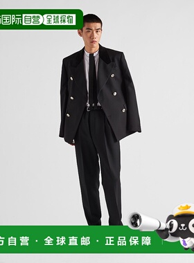 1h可退 潮奢 Prada 普拉达 男士 中腰繫帶直筒褲 UP0244SOOO1358