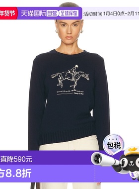 1h可退 潮奢 SPORTY & RICH 女士 Horse 针织卫衣 WS06565245BL10