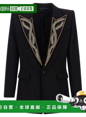 BALMAIN 男士西服 FH1SE286PD09EAD AW2025 黑色 Leaf embroidery