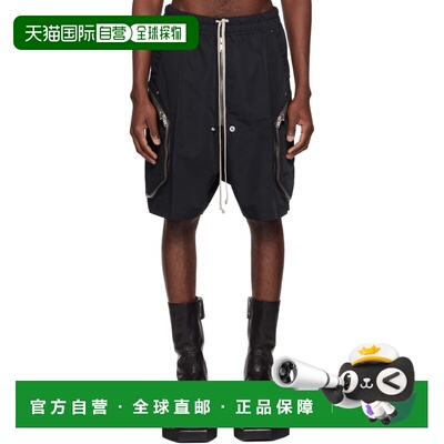 rick owens 瑞克 欧文斯 男士 黑色 Temple Heizer Bela 短裤 RU0