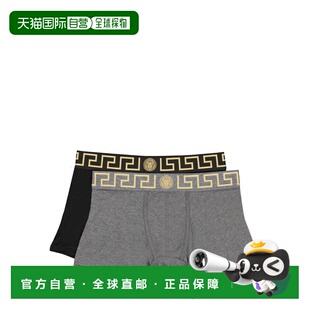 VERSACE 男士内裤 AU101921A10011A91M CO 灰色 Two-pack boxers
