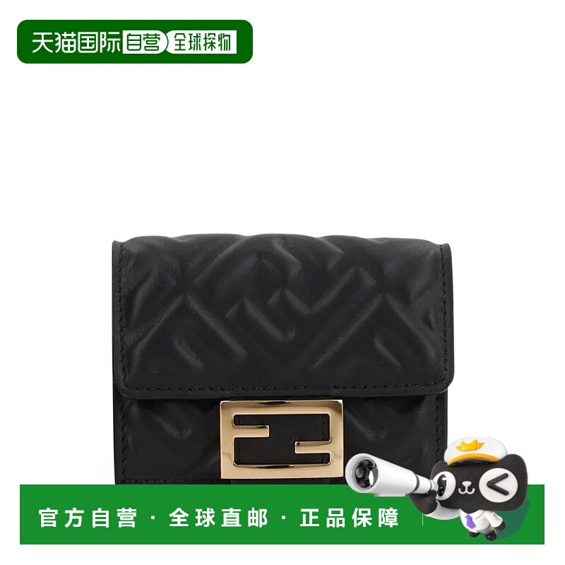 1h可退 FENDI 女士钱包 8M0395AAJD0 AW2025 黑色 Fendi Nappa Le