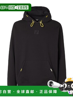 FENDI 男士卫衣 FY1356AYY0F0QA1 SS2026 黑色 长袖连帽卫衣