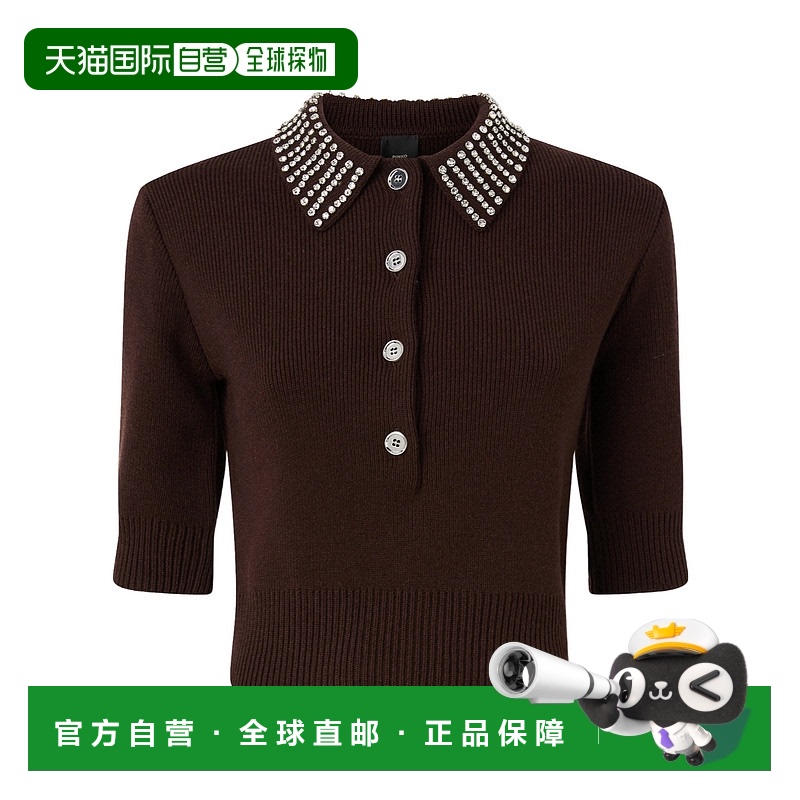1h可退 PINKO 女士针织毛衣 105745A2S4L99 AW2025 深棕色 Emilia
