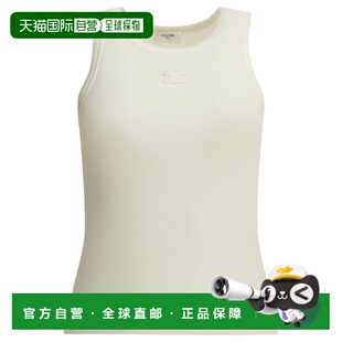 白色 CELINE SS2026 RX0M53O2601OW Tops 女士背心吊带