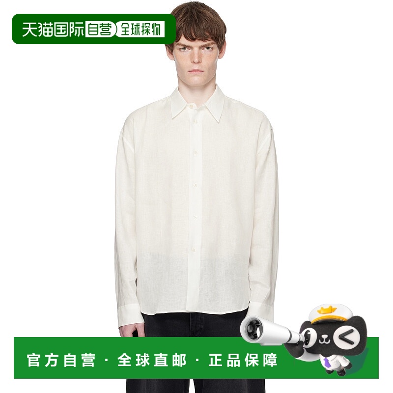 1h可退 潮奢 Tom Ford 汤姆 福特 男士 白色 Rafe Linen 衬衫