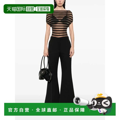 GIVENCHY 女士休闲裤 BW515W15YR001 AW2025 黑色 Flared Pants