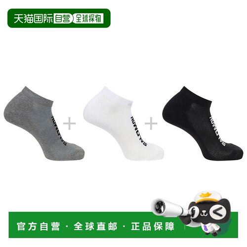 SALOMON 男士袜子 2017417BLACKWHITEMEDGREY CO萨洛蒙短袜