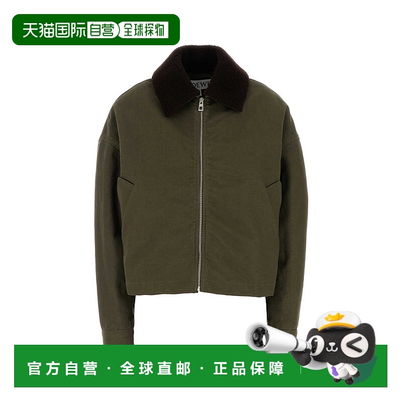 1h可退 潮奢 LOEWE 罗意威 女士 卡其色棉质夹克 S359Y02XD0KHAKI