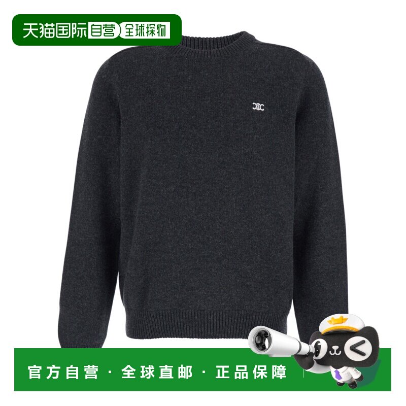 CELINE 男士针织衫 2AC85048T10AN SS2026 灰色 套头羊毛羊绒毛衣