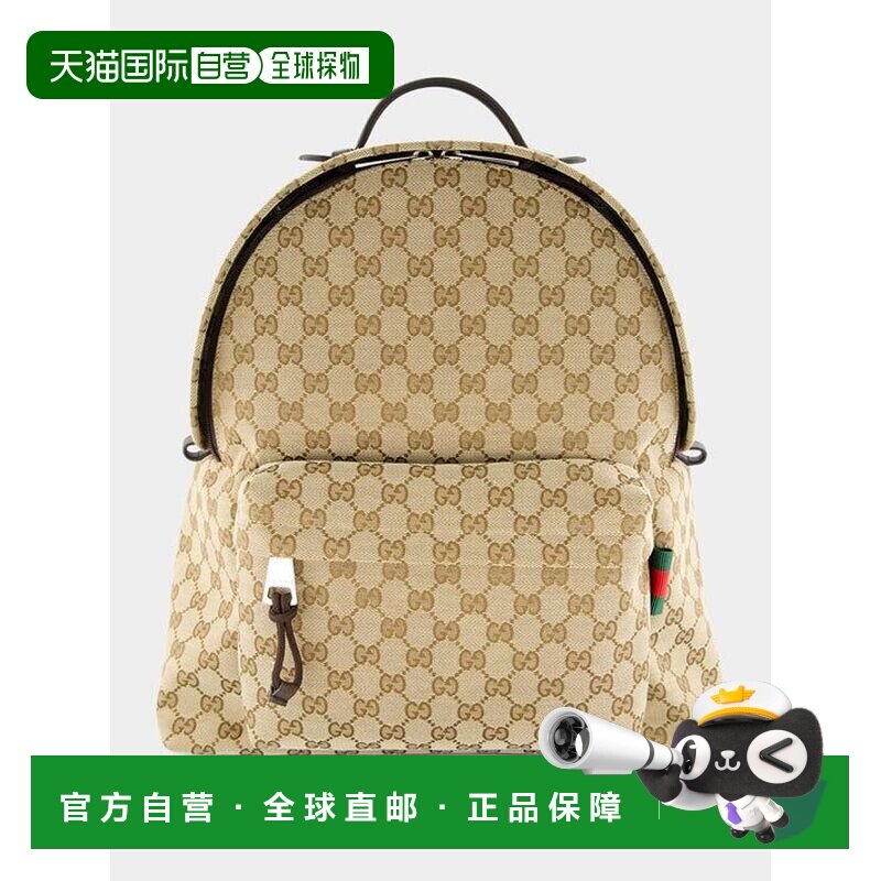 GUCCI 男士双肩包 824624FAEHZ9795 AW2025 花色 饰织带中号GG背