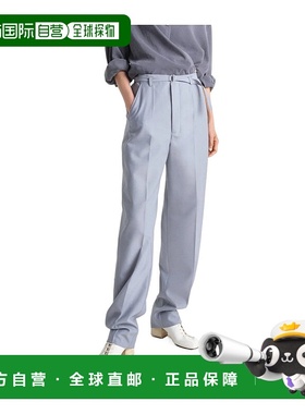 LEMAIRE 女士休闲裤 PA1198LF414BL720 SS2025 蓝色外穿阔腿裤