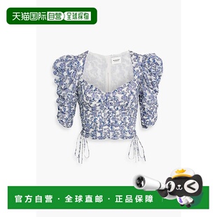 1h可退 潮奢 ISABEL MARANT 女士 Galaor 褶皱印花棉纱上衣 HT001