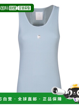 GIVENCHY 女士衬衫 BW70CH3YHY450 SS2025 蓝色 4G圆领背心