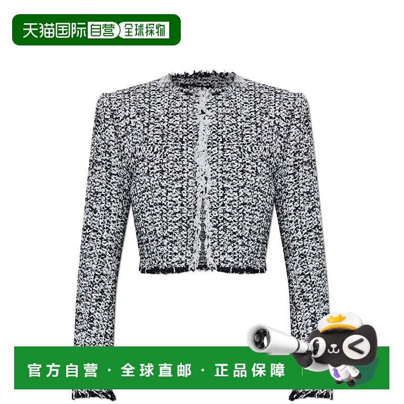 1h可退 BALMAIN 女士西服 FF0SD227XL35EAB AW2025 灰色 Tweed bl