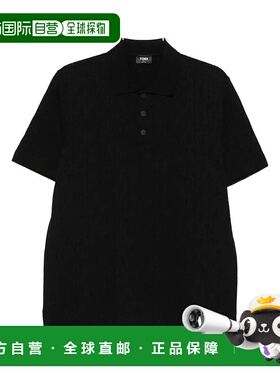 FENDI 男士衬衫 FAF717AR5G0 AW2025 黑色 Fendi Polo In Jacquar
