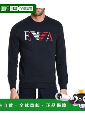 1h可退 奢淘 Emporio Armani 海军蓝圆领卫衣 男 6Z1MB31J07Z