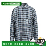 潮奢 舒适时尚 Dsquared2 男士 1h可退 blue蓝色 二次方 格纹衬衫