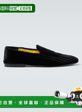 1h可退 潮奢 Tom Ford 汤姆 福特 男士 Steven 条纹天鹅绒乐福鞋