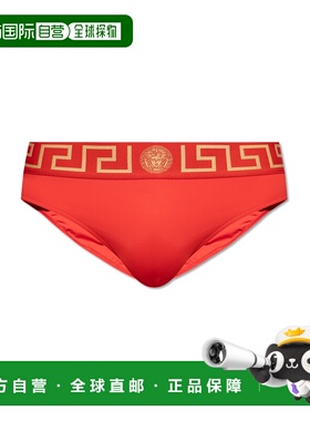 VERSACE 男士泳装 ABU010251A11119A9X2 CO 泳裤 红色徽标三角裤
