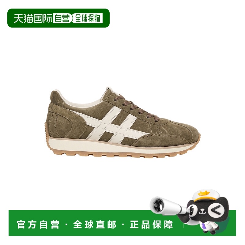 1h可退 HOGAN 男士休闲鞋 HXM6710FP01UHO951J AW2025 军绿色