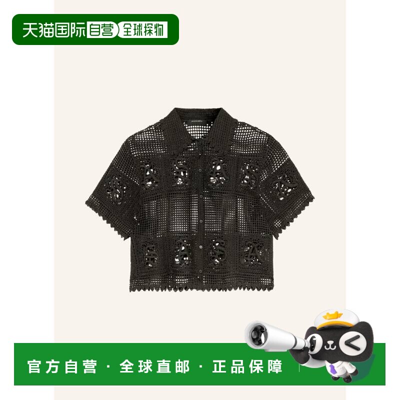 1h可退 ALL SAINTS 女士衬衫 100320883013000 CO 黑色 KYRA Croc