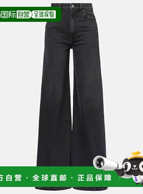 1h可退 潮奢 KHAITE 女士 Dane 阔腿牛仔裤 black黑色 舒适时尚