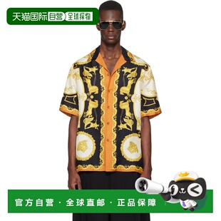 黑色 Regu 范思哲 Twill Silk Printed 黄色 男士 versace 潮奢