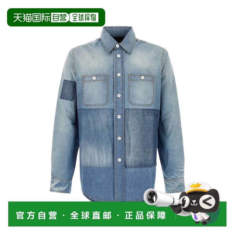 1小时内可退 GIVENCHY 男士衬衫 BM613T5YCL452-2 SS2025 蓝色 Gi