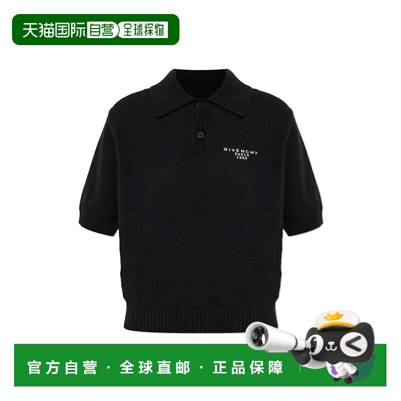 1h可退 GIVENCHY 女士POLO衫 BWL0084ZSN001 AW2025 黑色短袖