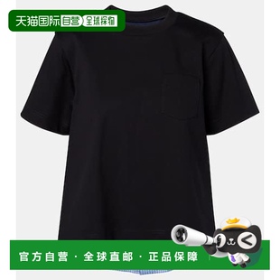 女士 Sacai 层叠感棉质T恤 blue蓝色 1h可退 舒适时尚 潮奢